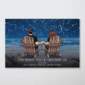 Eternal Love Couple Custom Star Map Landscape Personalized Poster, Heartfelt 2025 Anniversary Gift Wedding Gift For Couple, Husband, Wife, Dad, Mom